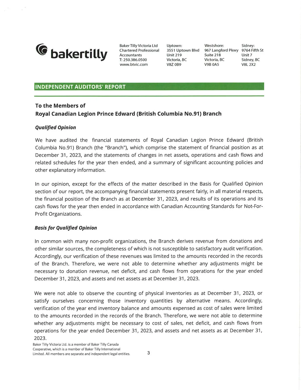 Financial statements cover / Independent Auditors' Report heading