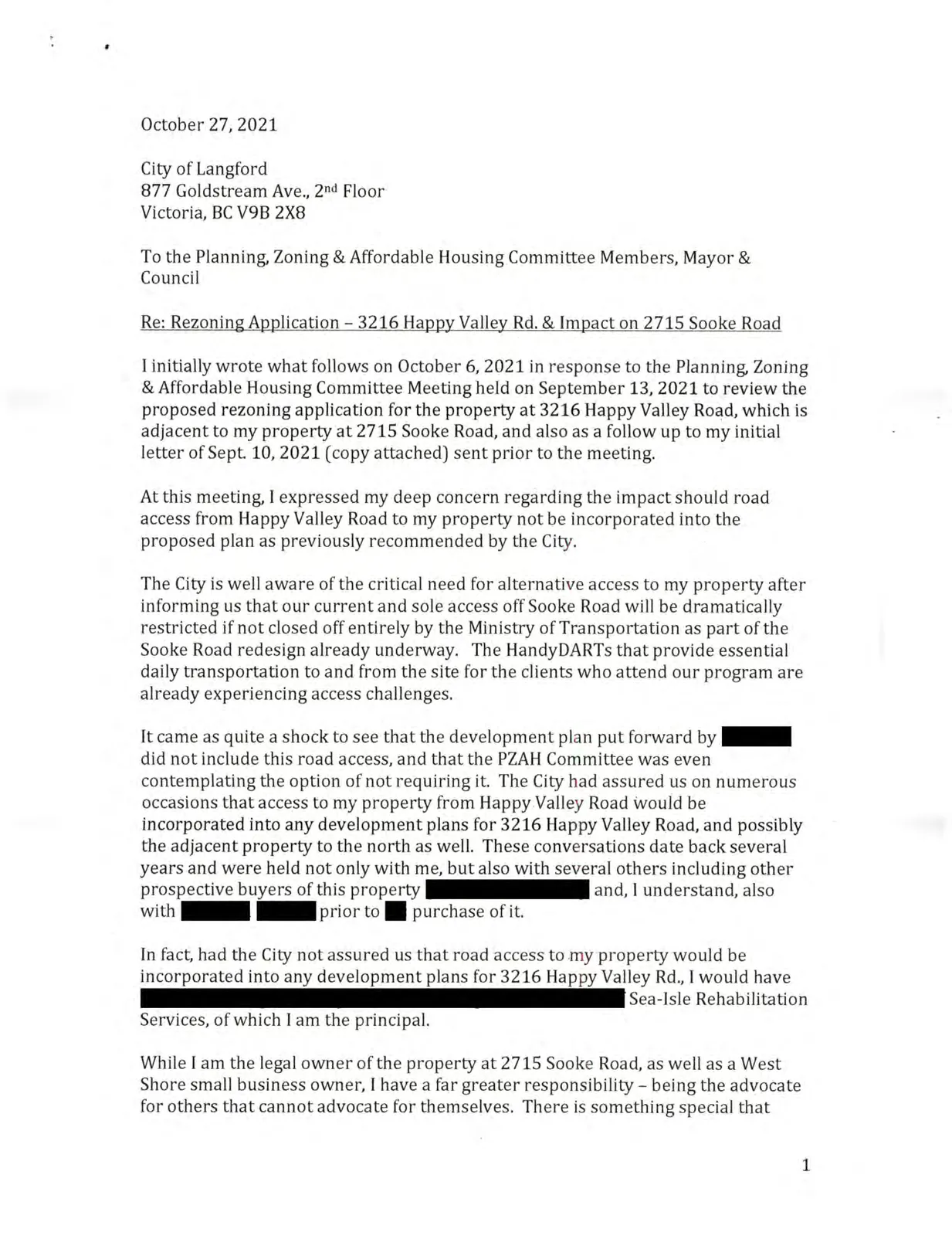 Scanned continuation — Joanne Kent correspondence and enclosures