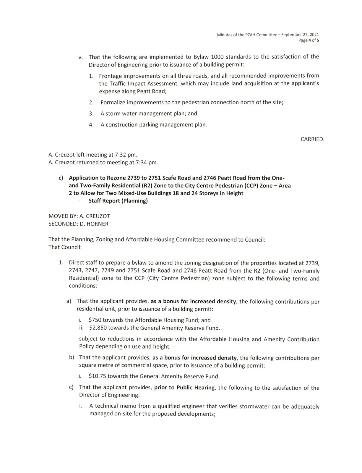 scanned page excerpt showing technical memo and Traffic Impact Assessment requirements