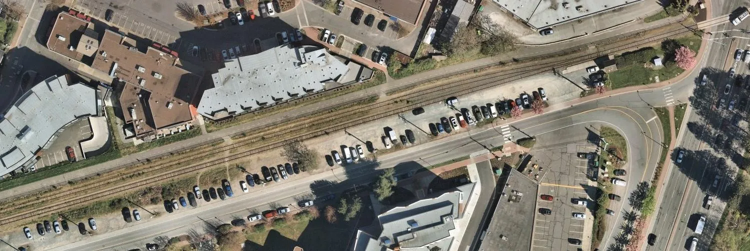 Subject site after the development of The Langford Station Cultural District (April 28, 2023)