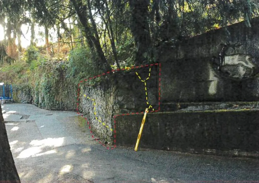 The site today: Westwind Drive retaining wall replacement
