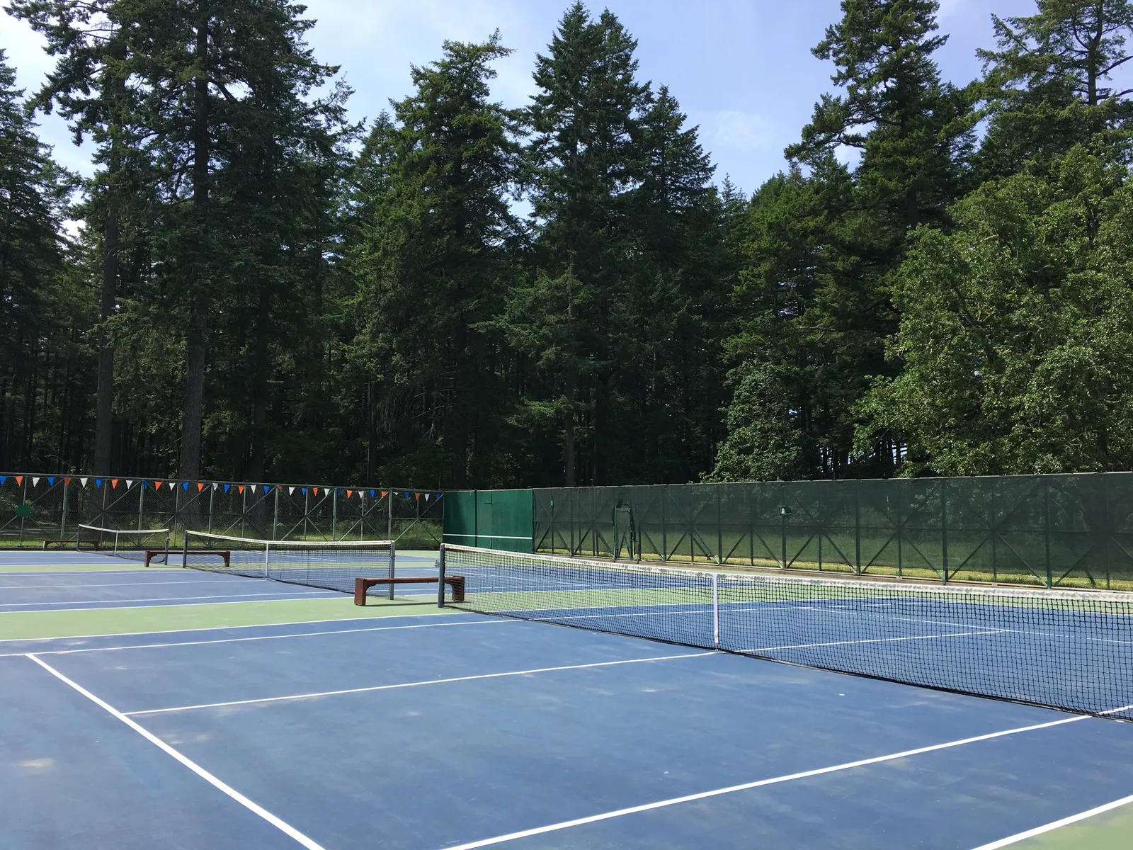 Photo(s) of courts, viewing deck, and clubhouse