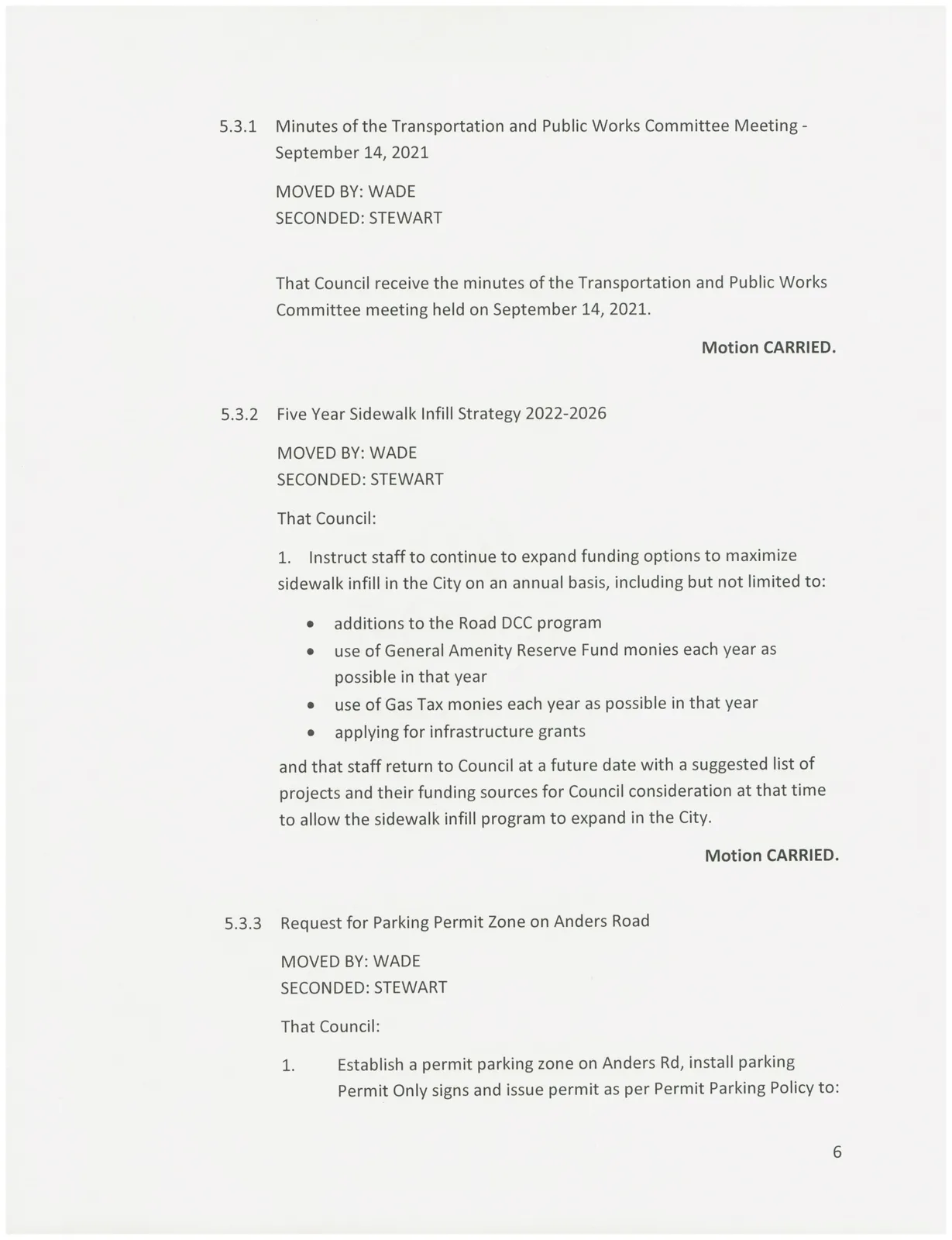 Council minutes page 6