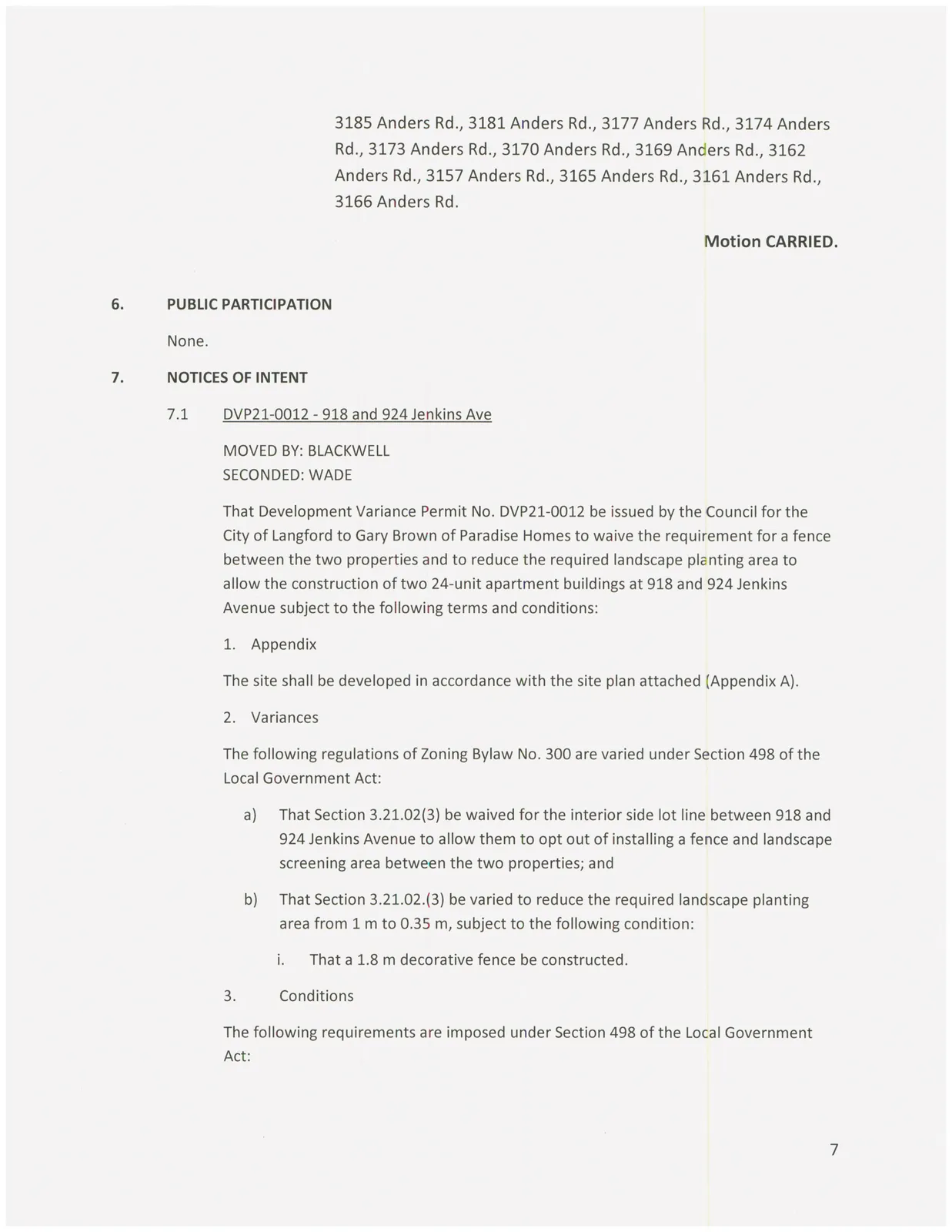 Council minutes page 7