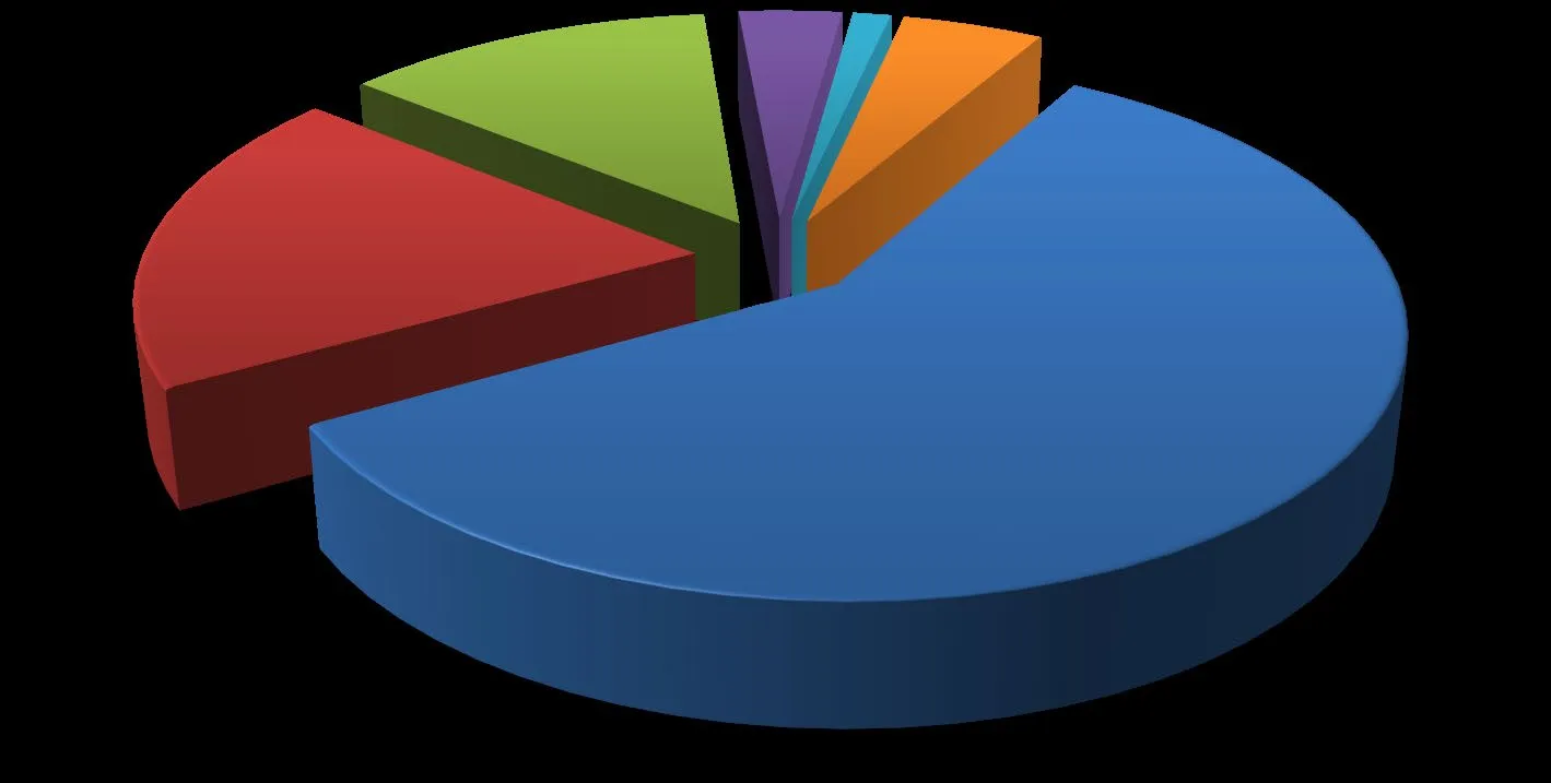 Pie chart – % of reported incidents per municipality Jan 1 - June 30, 2022