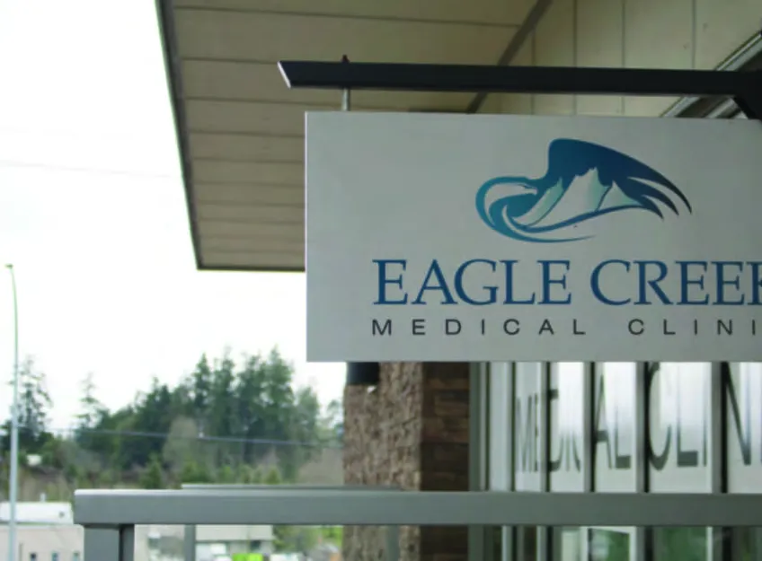 Photo caption: Eagle Creek clinic in View Royal (news staff photo)