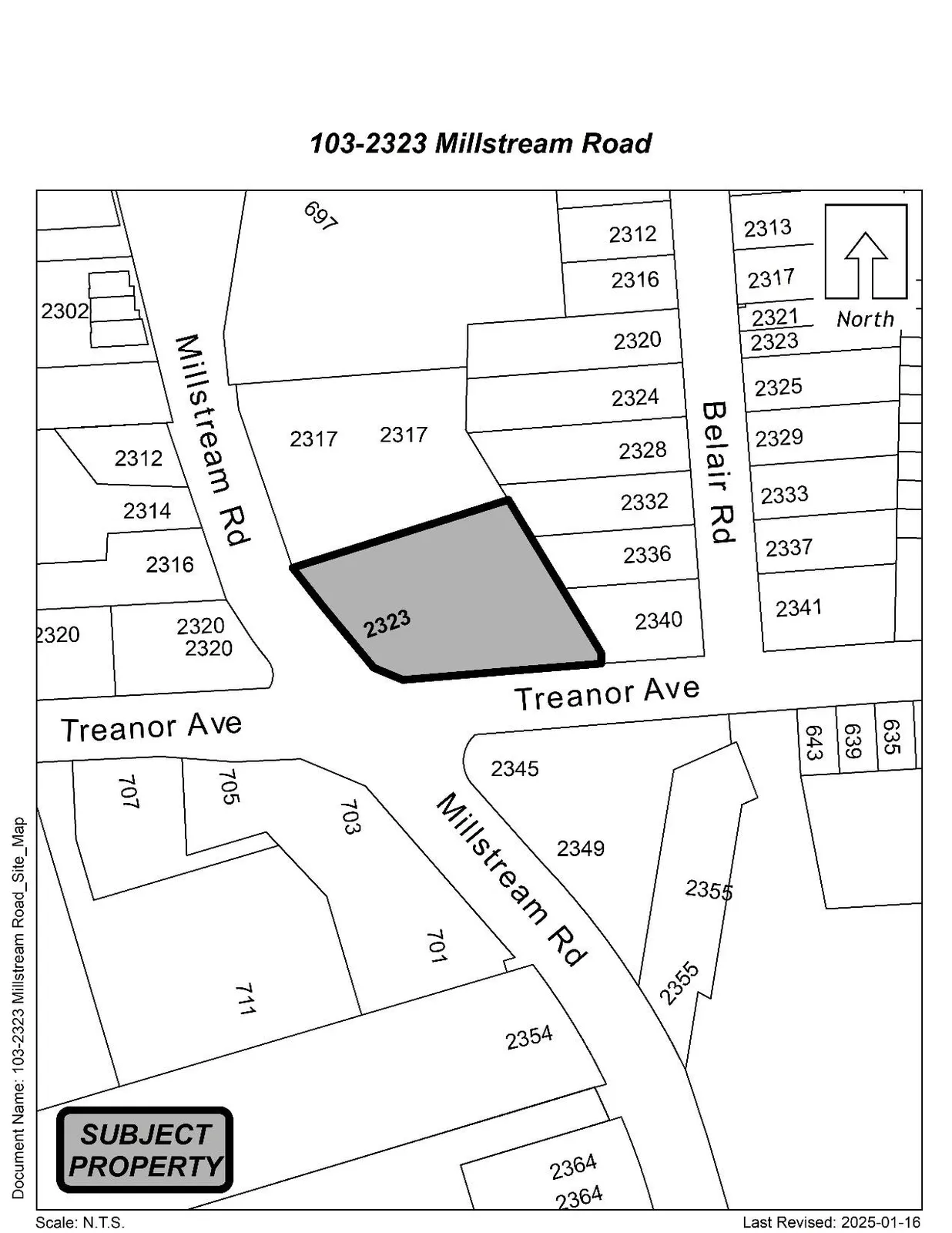 Site map for 103-2323 Millstream Road (Ryes and Shine Craft Distillery)