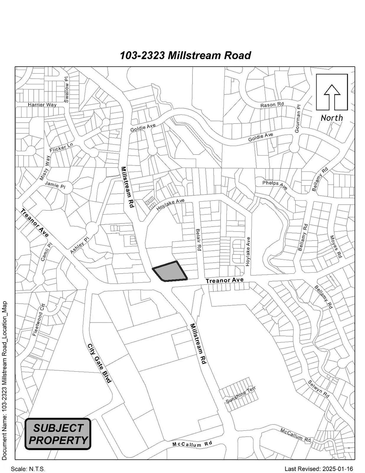 Location map for 103-2323 Millstream Road