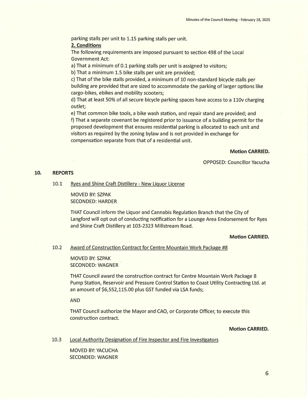 Page 6 — Notices of intent decision and reports