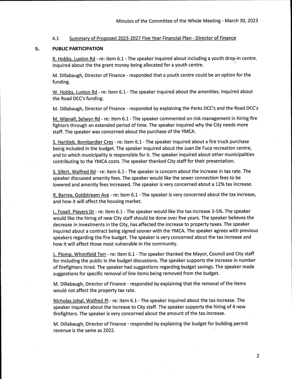Page 2 — public participation begins