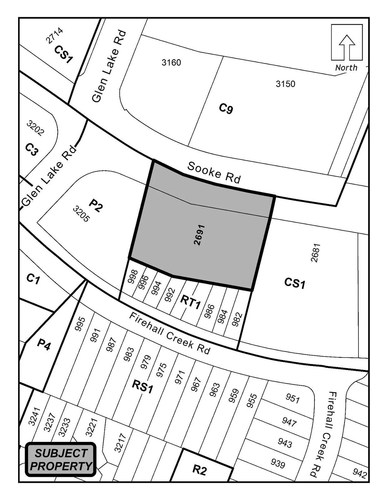Schedule A – site map/plan associated with Lot A, Section 83 (2691 Sooke Road)