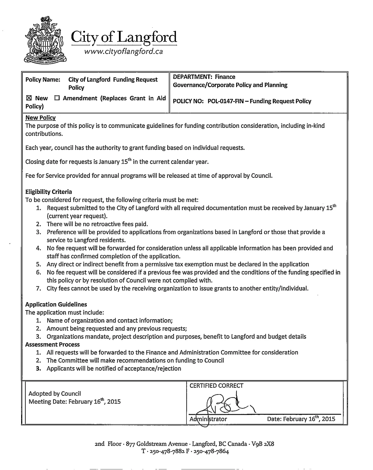 Policy page image