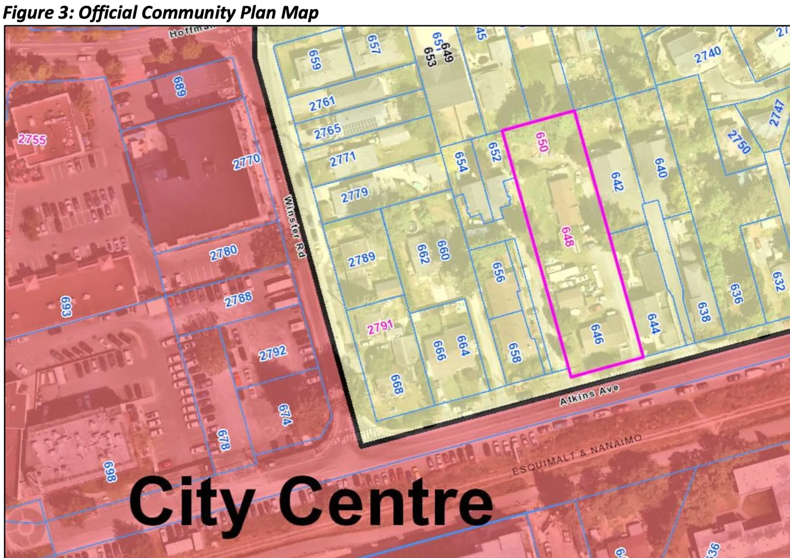 Context map/photo showing transition zone