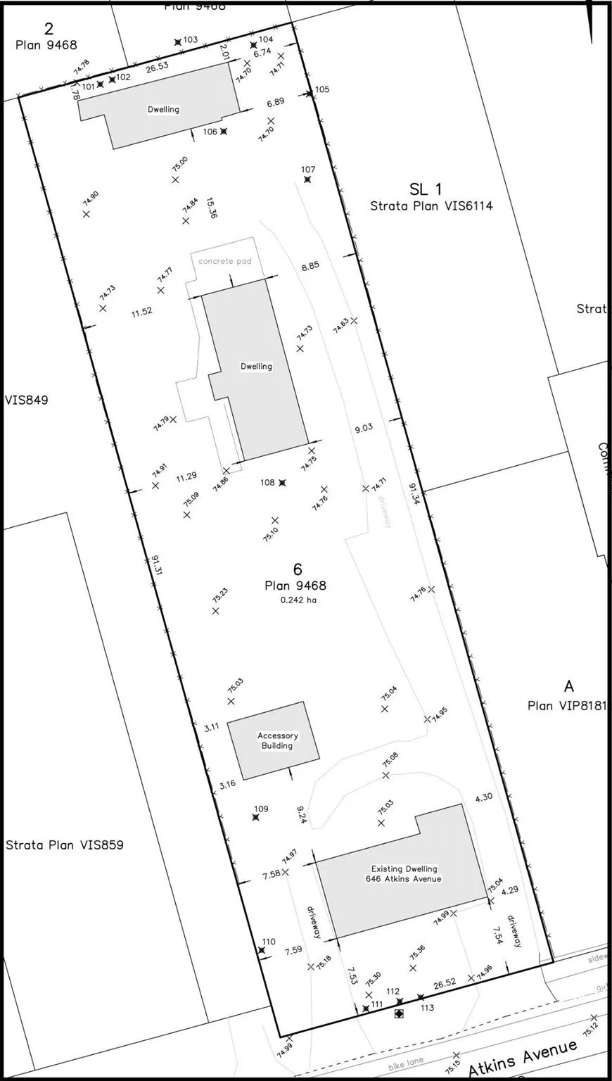 Photo/site view showing ADUs and bare land