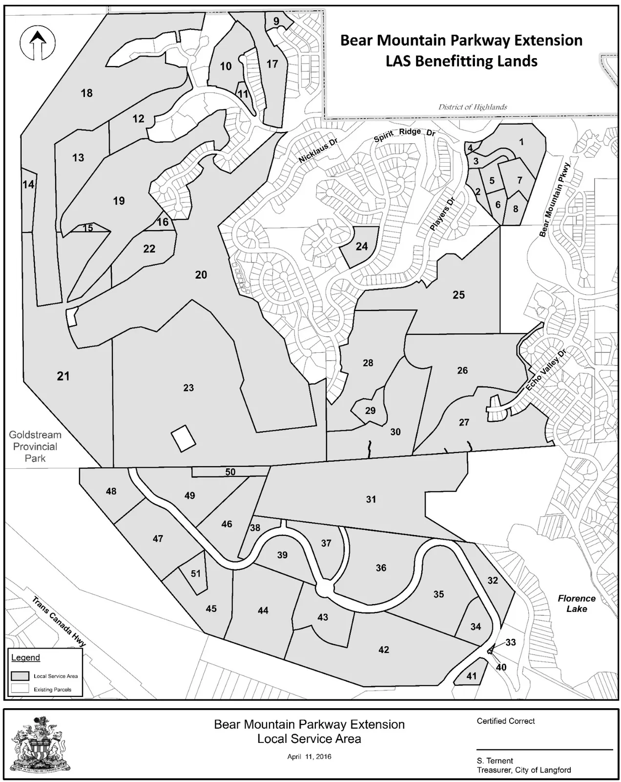Proposed layout: Bear Mountain Parkway extension local area service