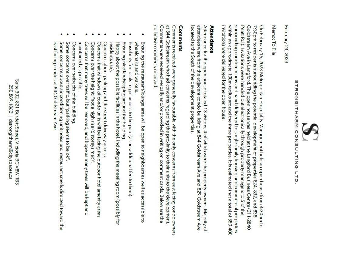 Appendix D – Open House Summary
