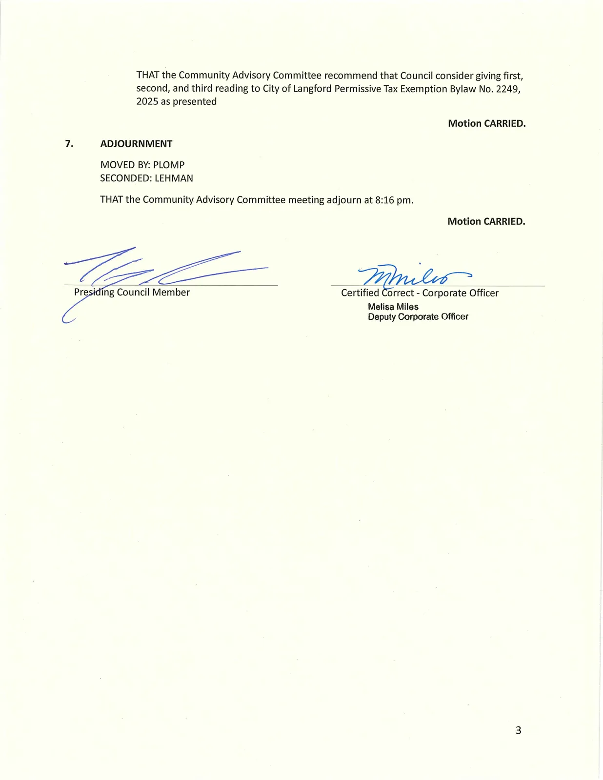 Page 3 of minutes