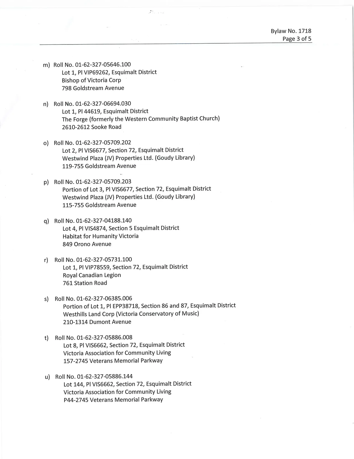 Further continuation of permissive tax exemption property list
