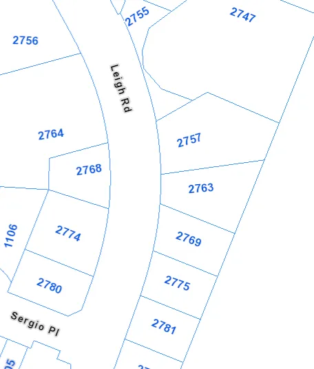 Map No. 1 – 2757 and 2763 Leigh Road