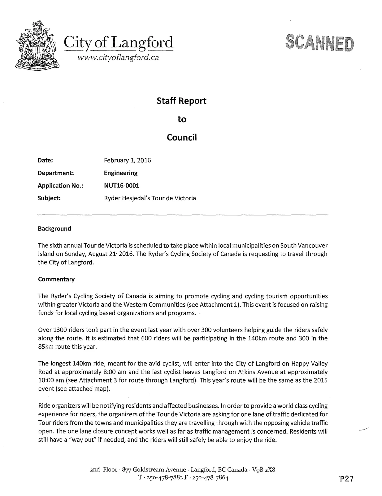 Page 30 — Staff report introductory content and background