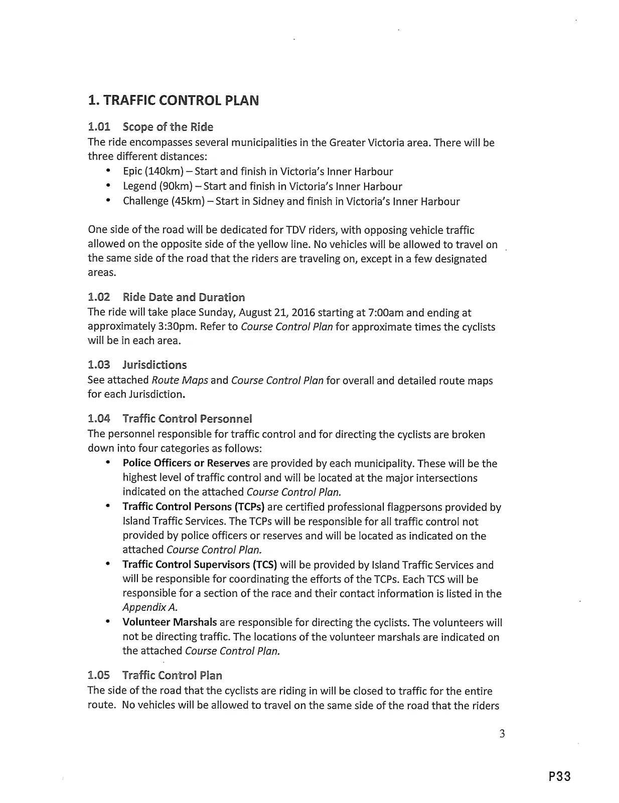 Traffic Control Plan — route overview text/image