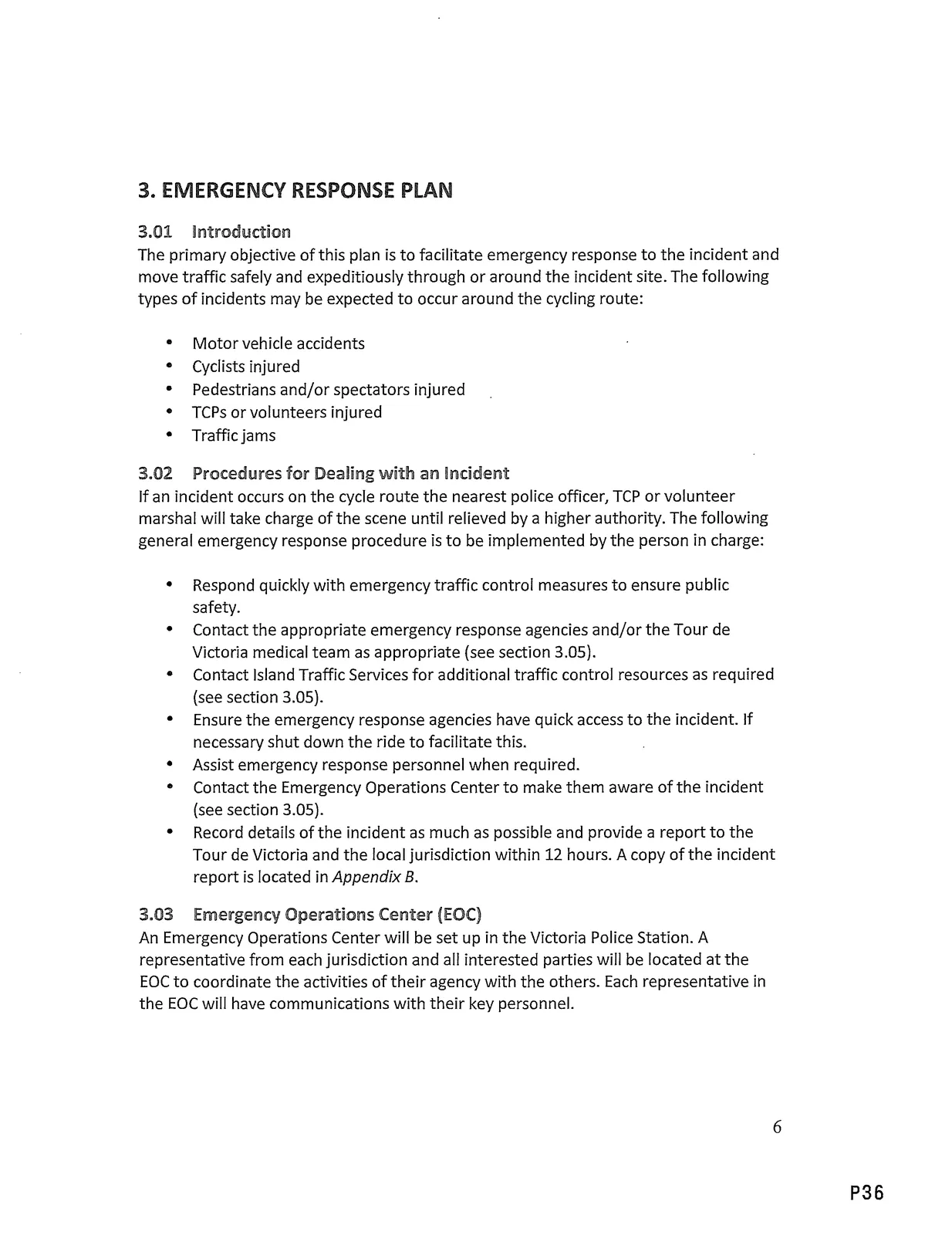 Emergency Response Plan page image