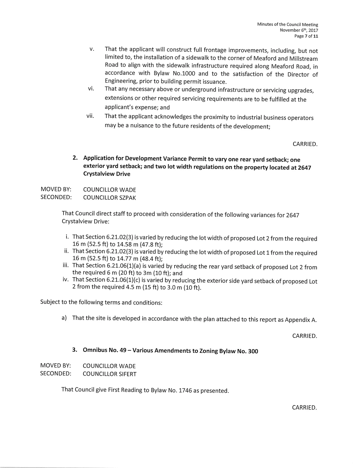 Scan of page containing remaining Committee Resolutions