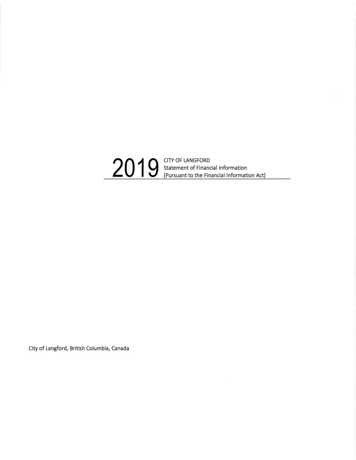 Statement of Financial Information cover/title