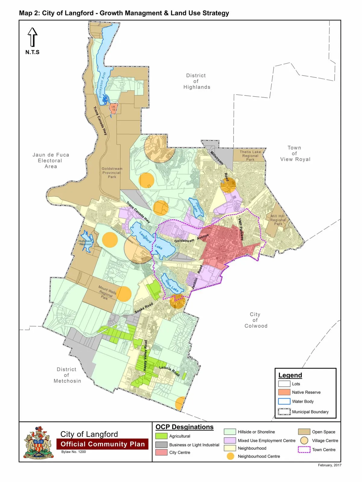 Schedule B - Map 2: City of Langford – Growth Management & Land Use Strategy