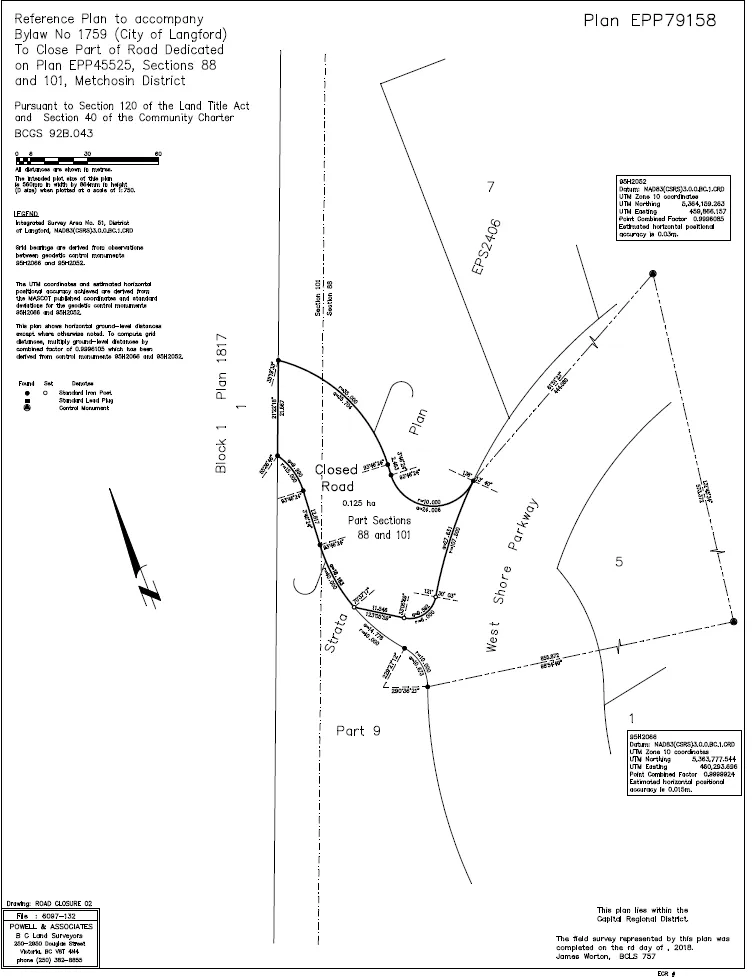 Proposed layout: West Shore Parkway road closure