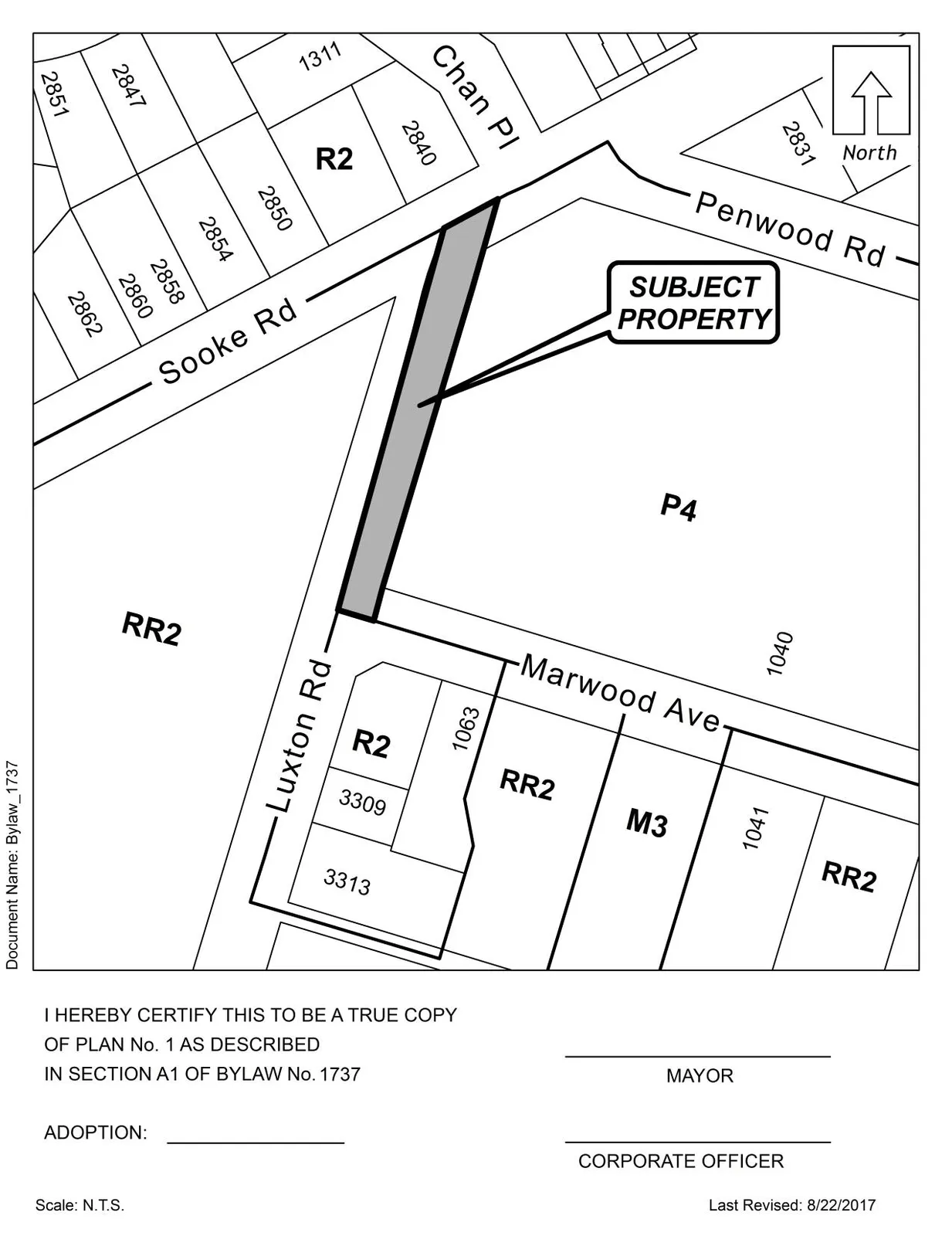 Schedule A map showing area to be re-designated (Plan No. 1 — shaded area to be deleted from NEIGHBOURHOOD and added to BUSINESS OR LIGHT INDUSTRIAL).