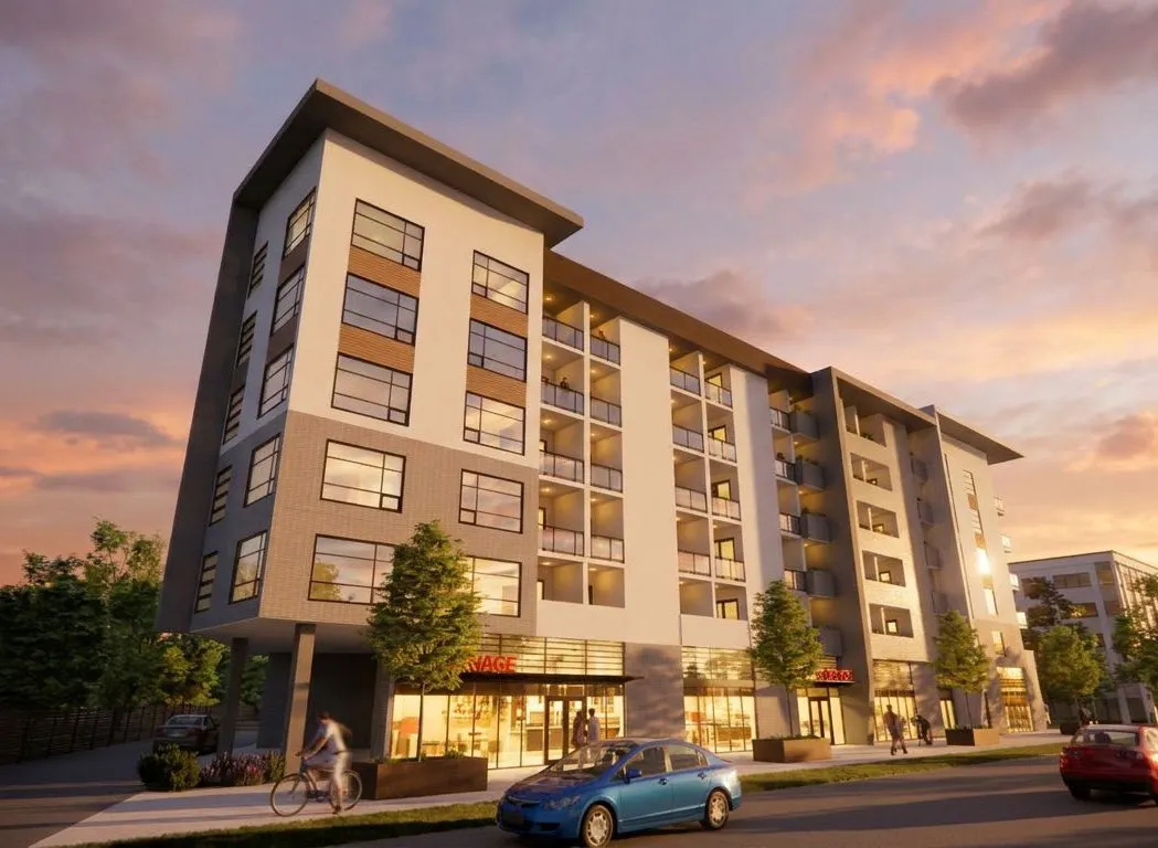 Proposed building in its neighbourhood context
