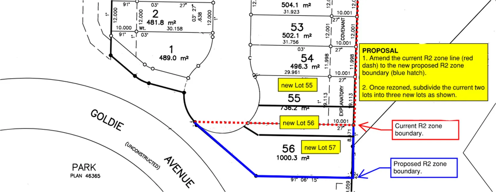 Proposed layout