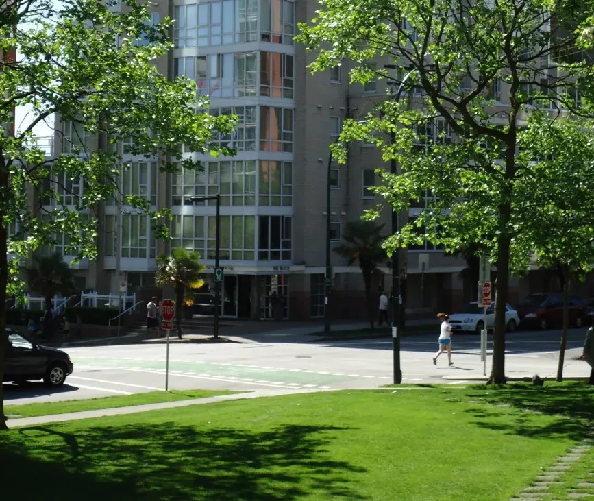 Mixed-use development with a public-facing ground plane.