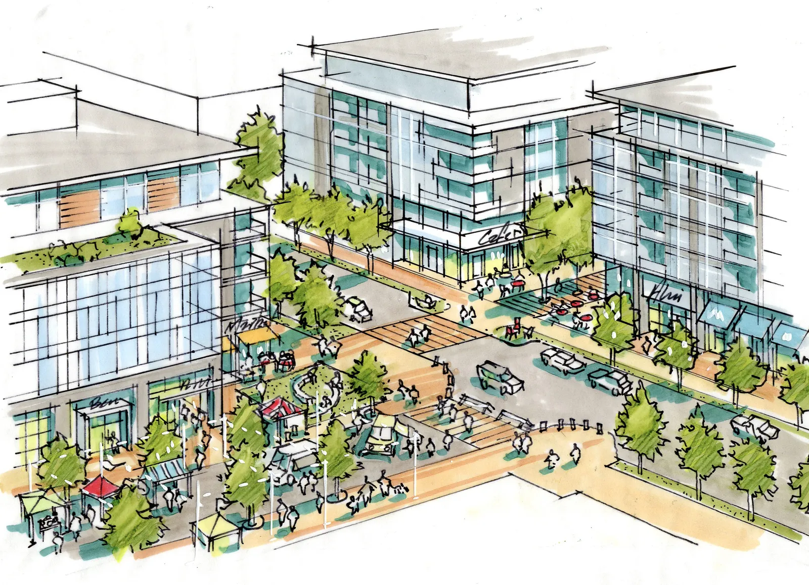 Mixed-use residential example.