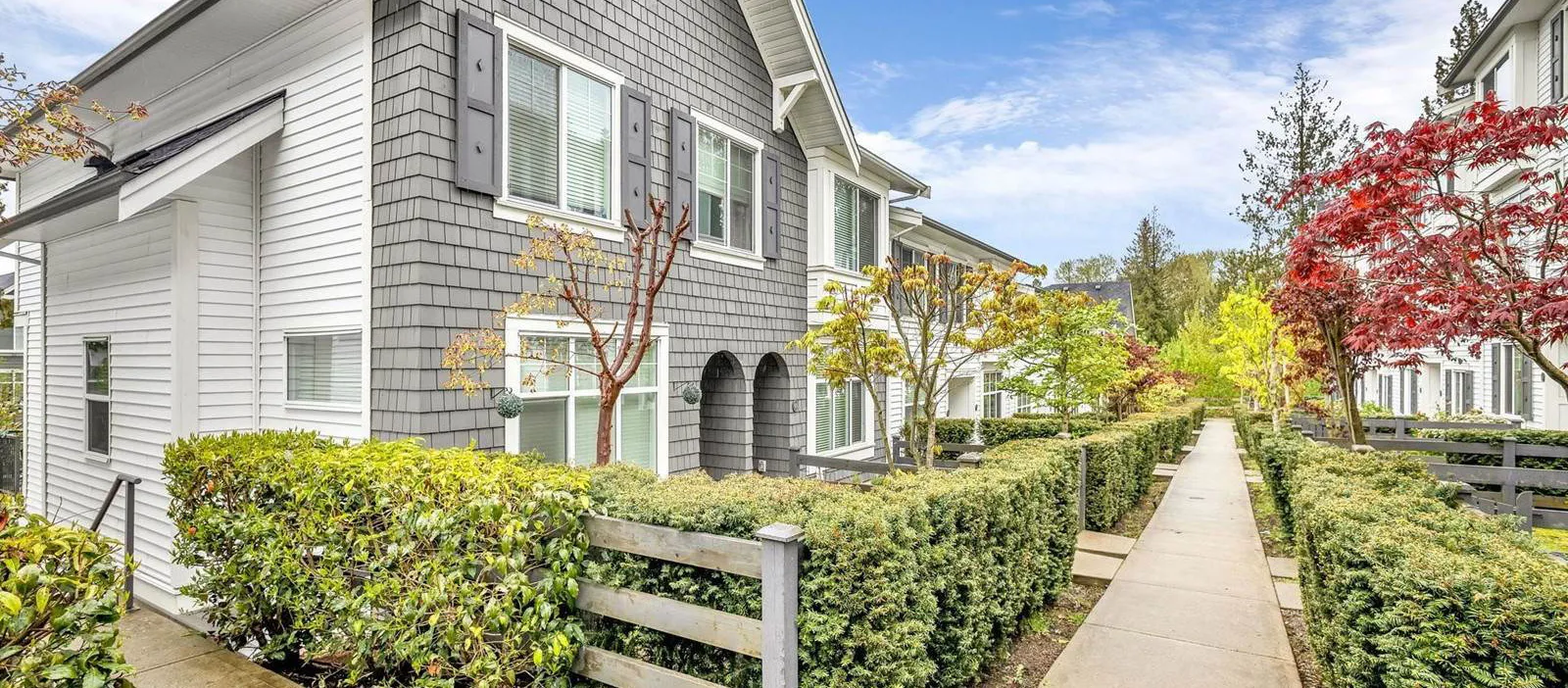 Ground-oriented residential public and private space example.