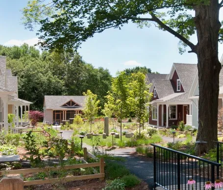 Residential courtyard amenity space.