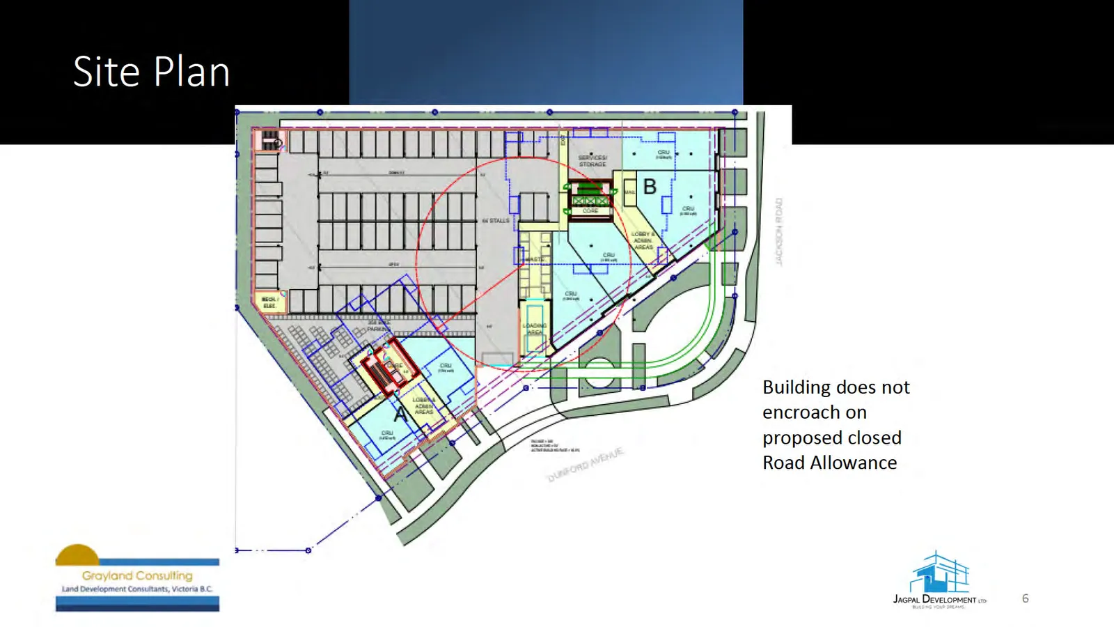 Aerial map with properties highlighted; neighbourhood consultation graphic