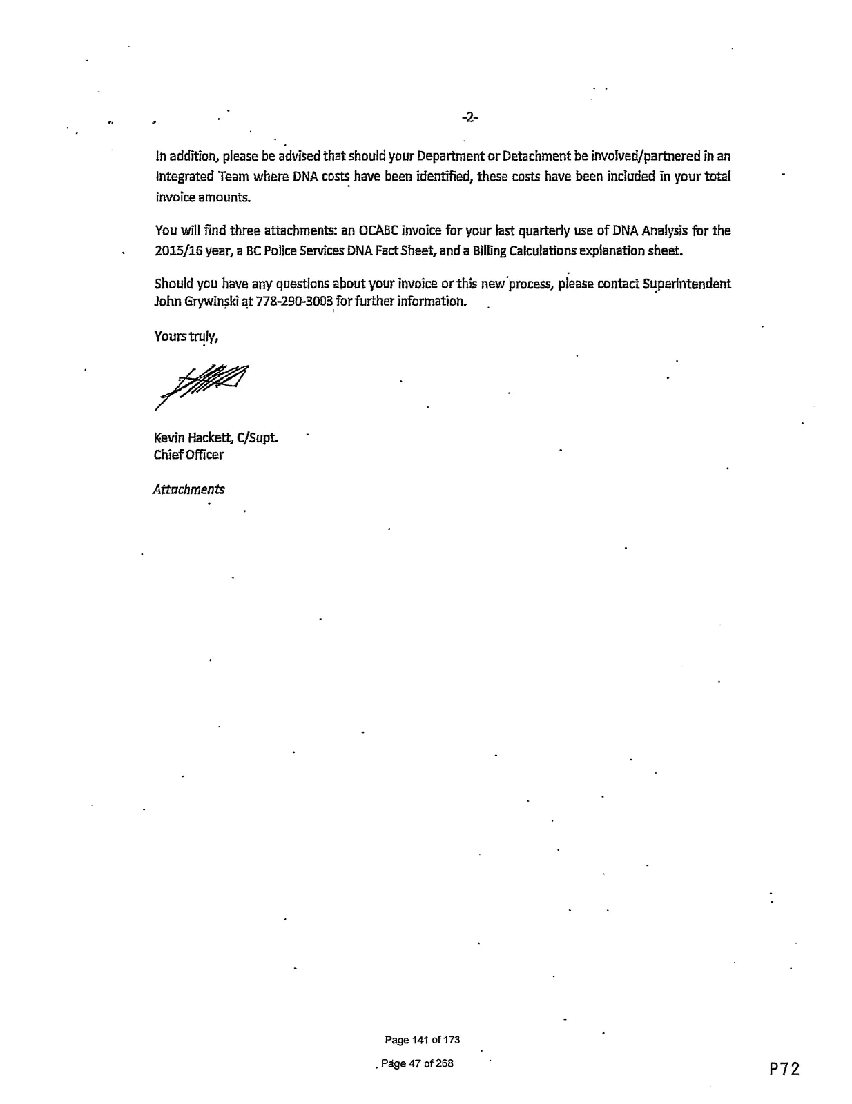 OCABC letter continuation and attachments reference