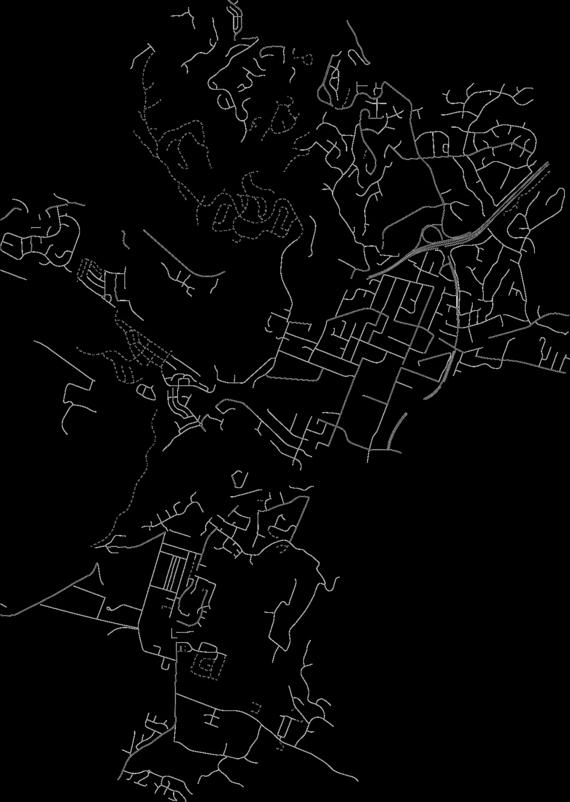 Roads map detail (map tile)