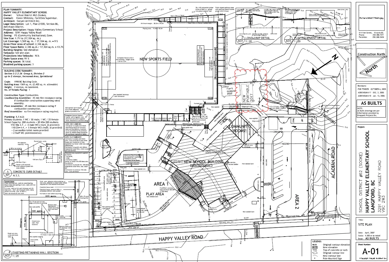 Appendix B – 3291 Happy Valley Road (Happy Valley Elementary) site plan