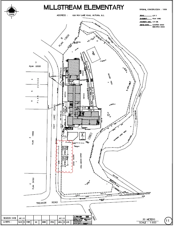 Proposed layout: Temporary classrooms at three schools