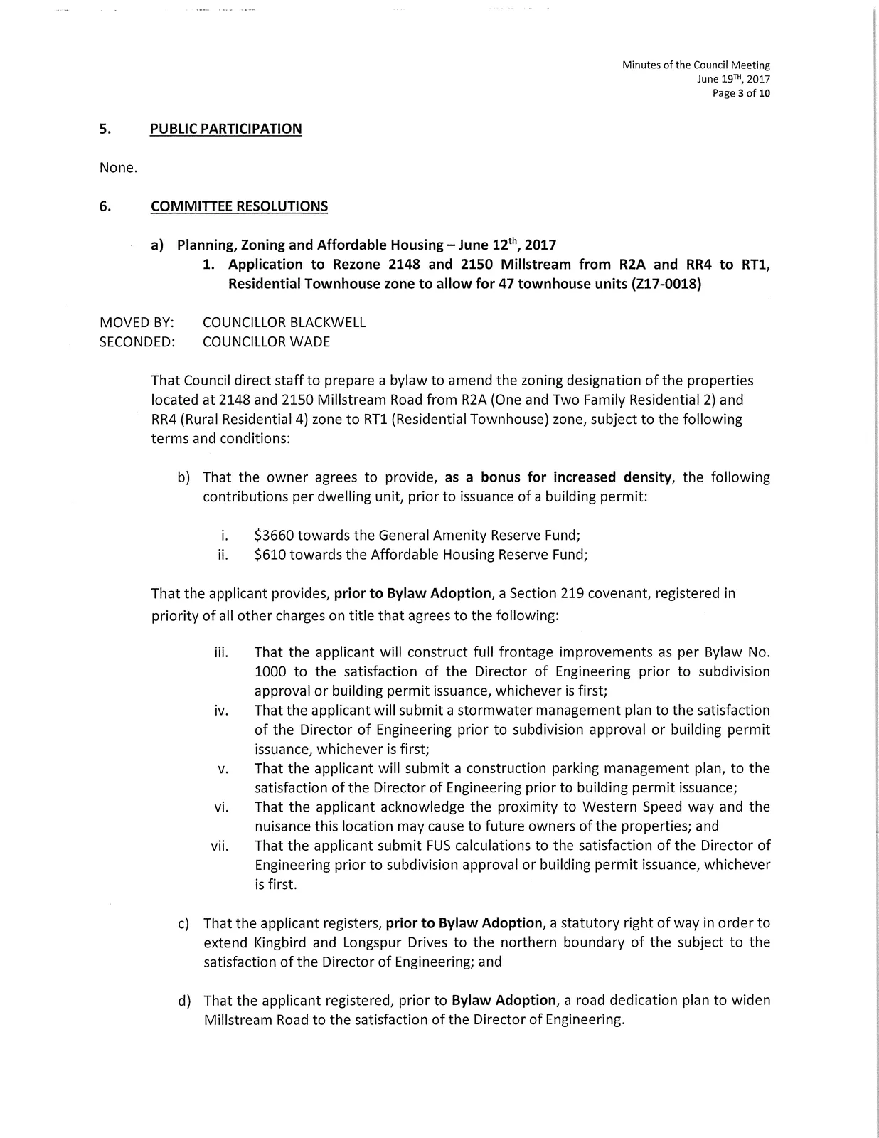 Council meeting minutes — page 3