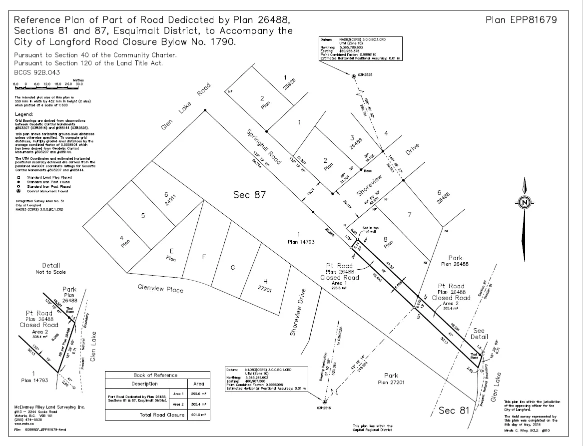 Proposed layout: Springhill Road closure