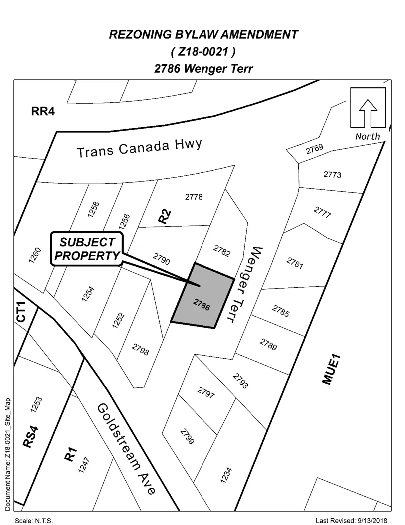 Plan showing 2786 Wenger Terr shaded
