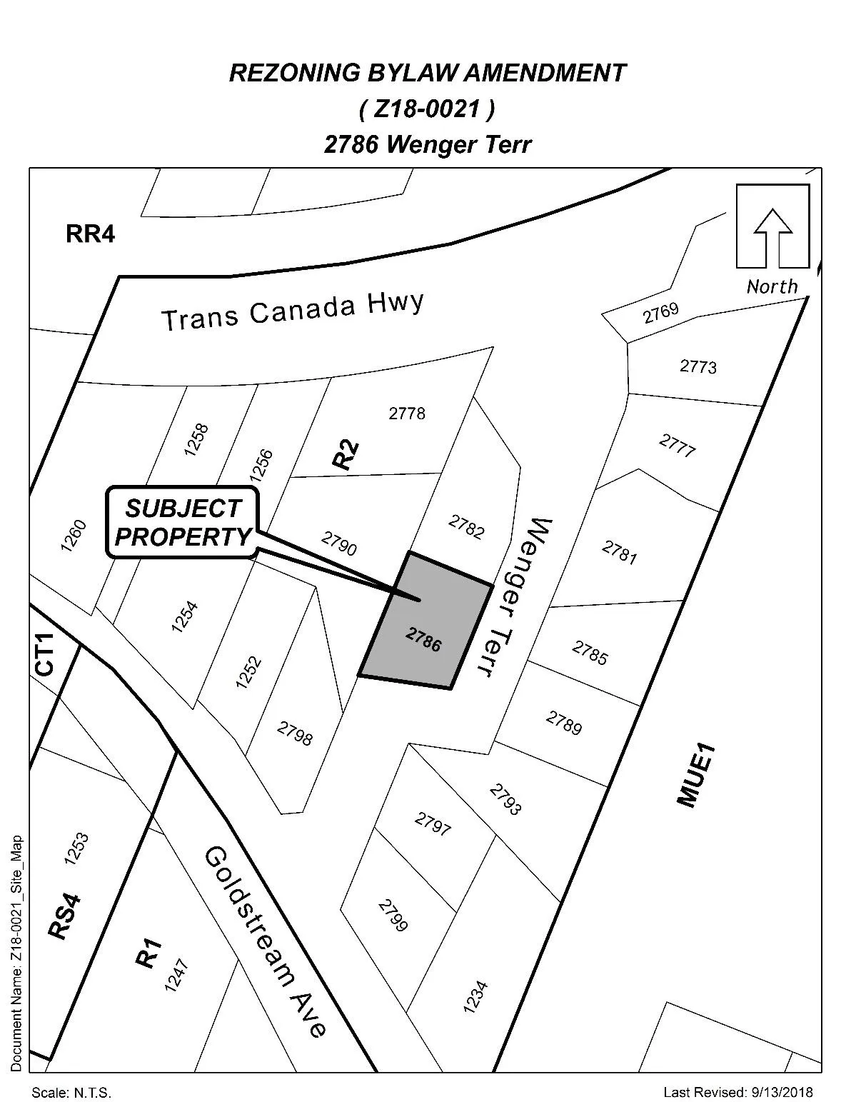 Site map of subject property at 2786 Wenger Terrace