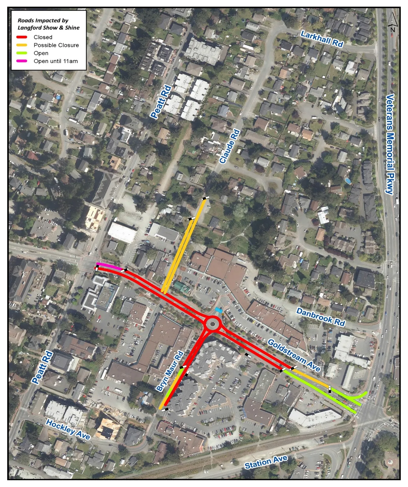 Where it is: Goldstream Avenue Show and Shine closures