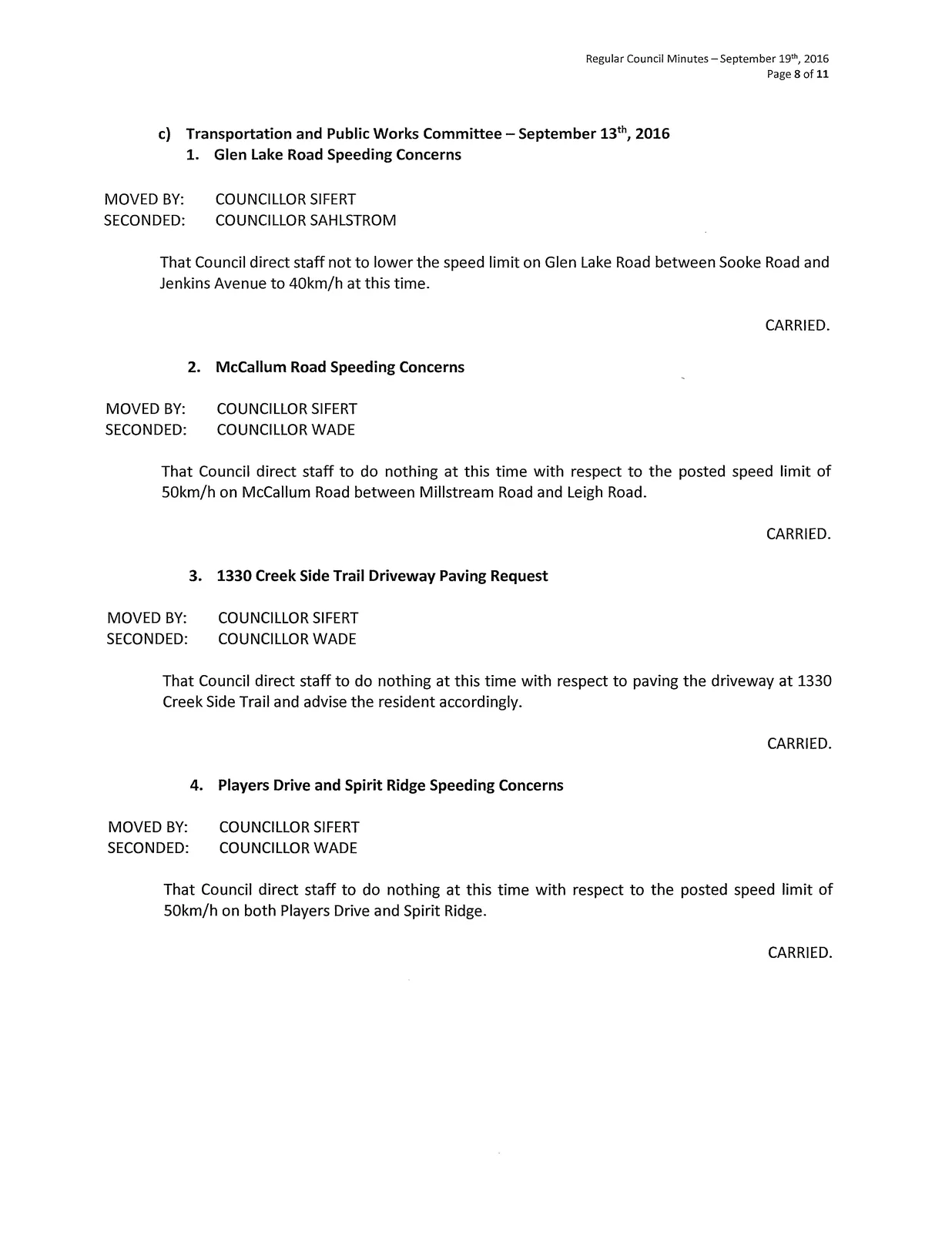 Page 8 scanned image of minutes