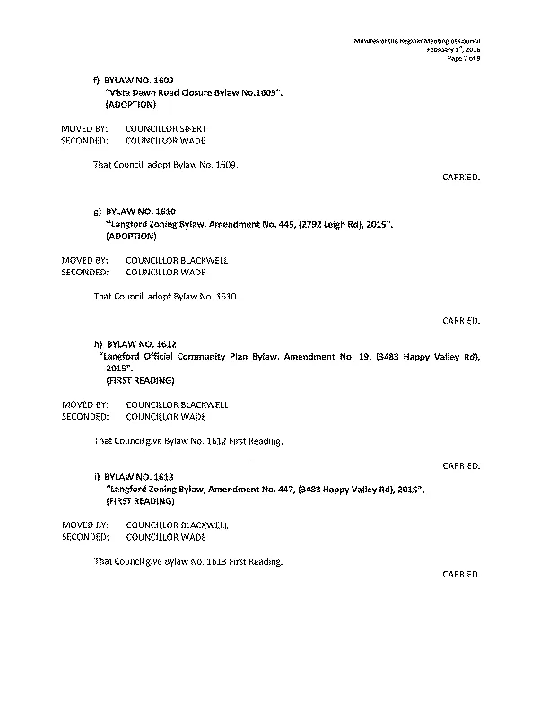 Scan of meeting minutes page