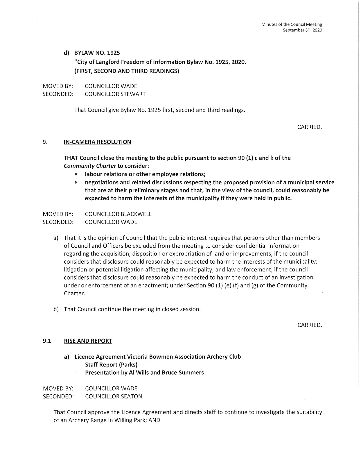 Page 5 scan of minutes